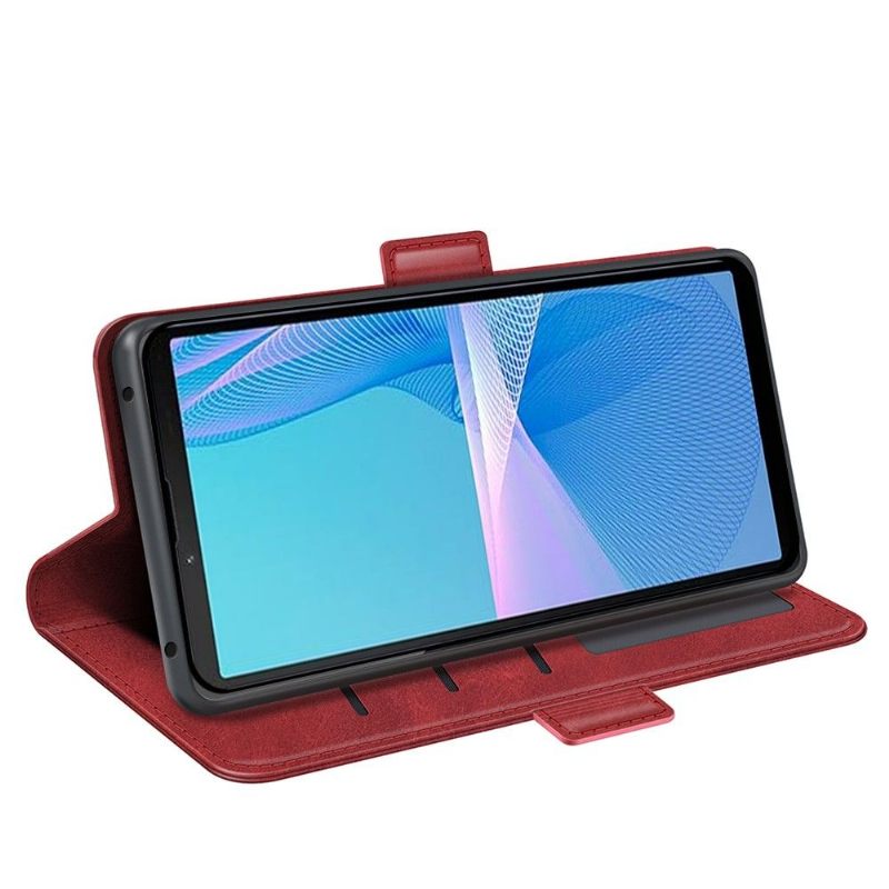 Cover voor Sony Xperia 10 IV Portemonnee Mat Faux Lederen Cover