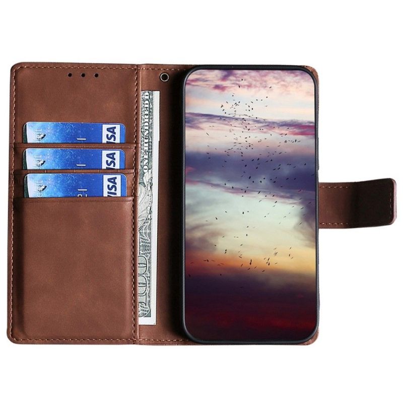Folio-hoesje voor Sony Xperia 10 IV Ana Imitatieleer Croco Skin Effect