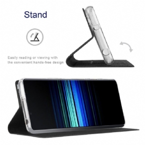 Folio-hoesje voor Sony Xperia 10 IV Anti-fall Ondersteuningsfunctie Voor Beugels