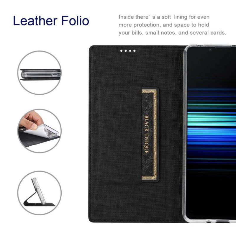 Folio-hoesje voor Sony Xperia 10 IV Anti-fall Ondersteuningsfunctie Voor Beugels