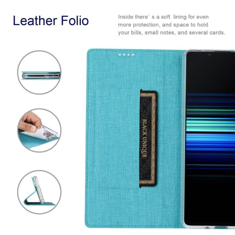 Folio-hoesje voor Sony Xperia 10 IV Anti-fall Ondersteuningsfunctie Voor Beugels