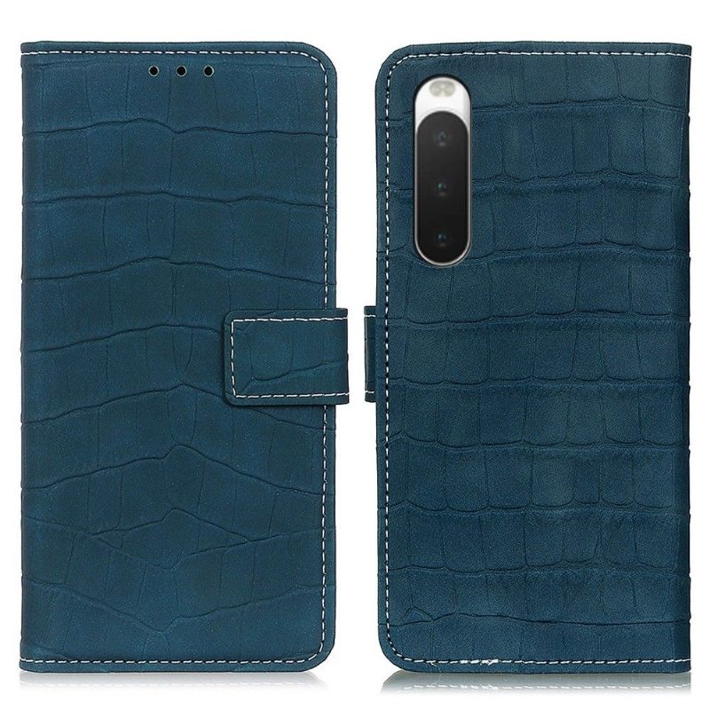Folio-hoesje voor Sony Xperia 10 IV Croco-look Stiksels