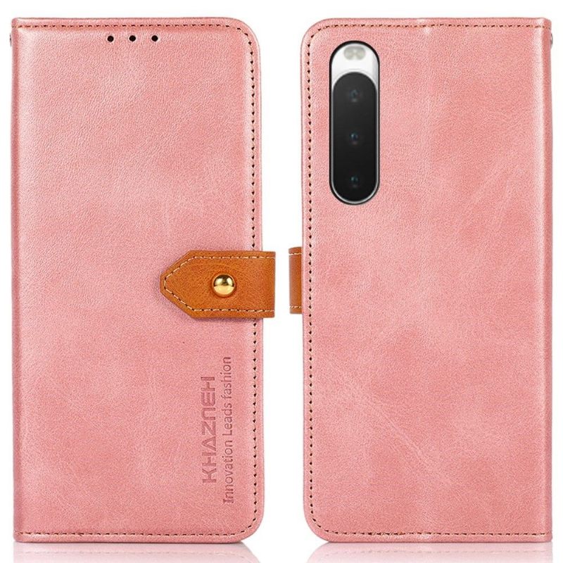 Folio-hoesje voor Sony Xperia 10 IV Khazneh Tweekleurig Kunstleer