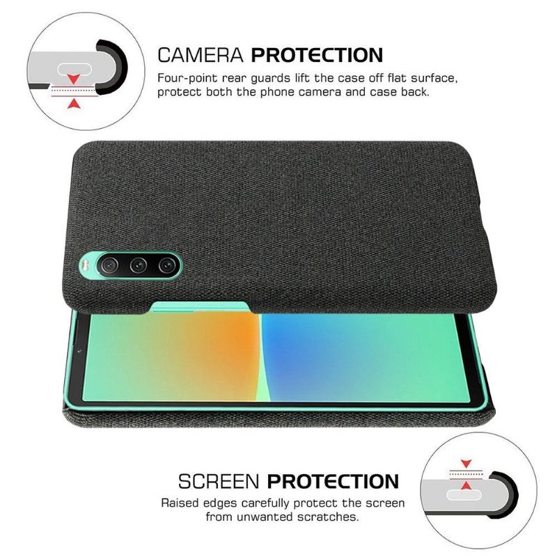 Hoesje voor Sony Xperia 10 IV Stoffen Bekleding