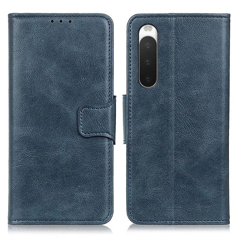 Leren Hoesje voor Sony Xperia 10 IV Bescherming Folio-hoesje Faux Leather Folio Stand Functie