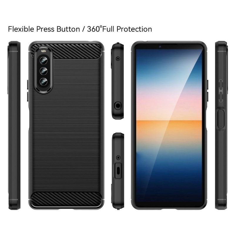 Telefoonhoesje voor Sony Xperia 10 IV Bescherming Geborsteld Siliconeneffect