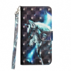 Leren Hoesje voor Realme C11 Majestueuze Wolf