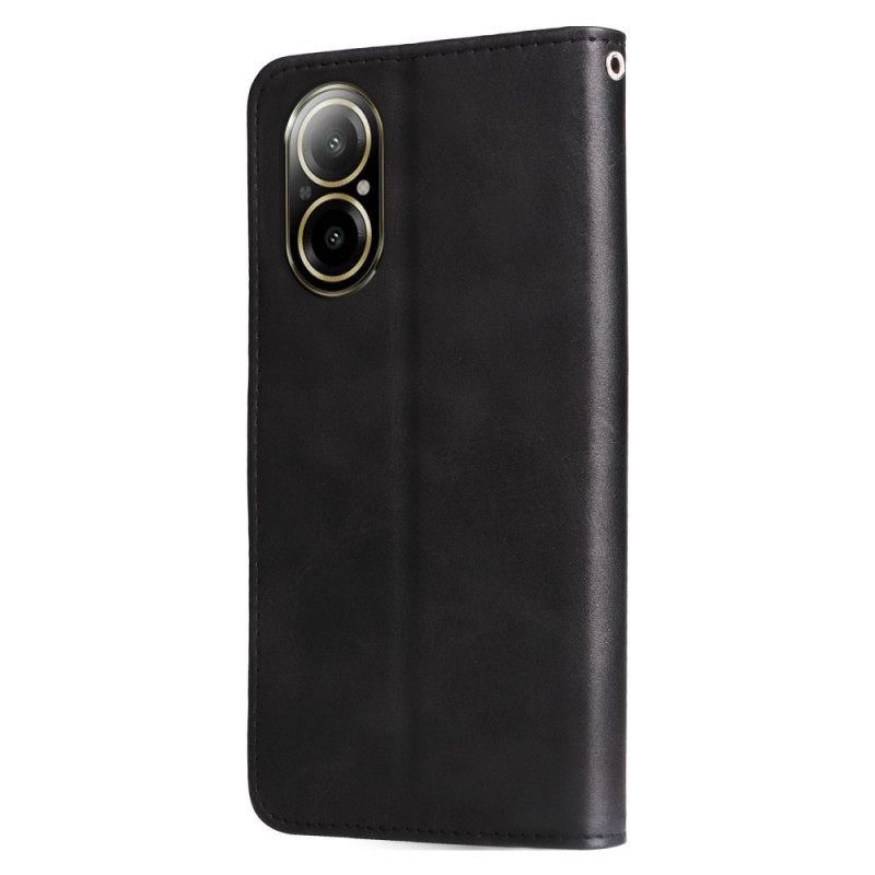 Flip Case Leren Realme C67 Portemonneetje Aan De Voorkant