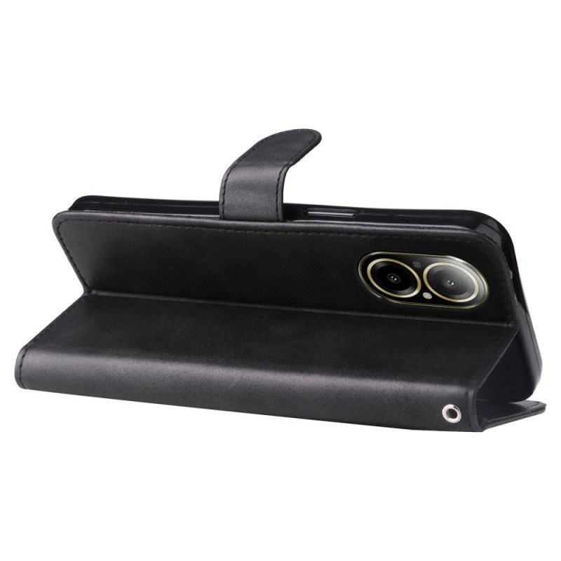 Flip Case Leren Realme C67 Portemonneetje Aan De Voorkant