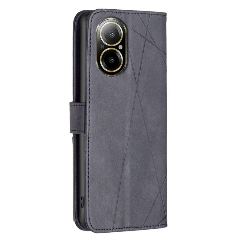 Leren Hoesje Realme C67 Geometrisch Patroon Binfen Color Bescherming Hoesje