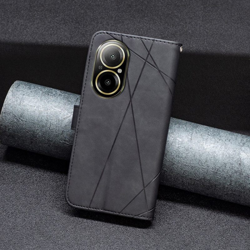 Leren Hoesje Realme C67 Geometrisch Patroon Binfen Color Bescherming Hoesje