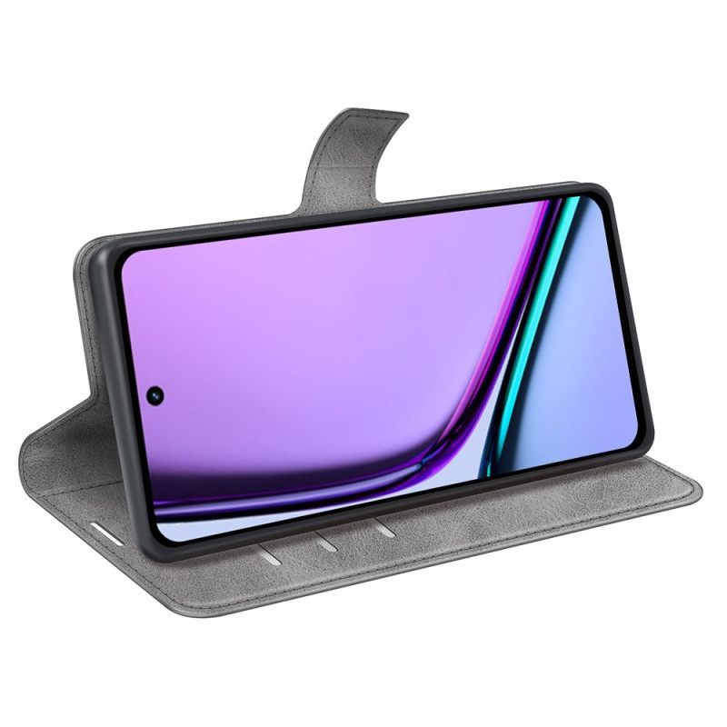 Leren Hoesje Voor Realme C67 Leerstijl