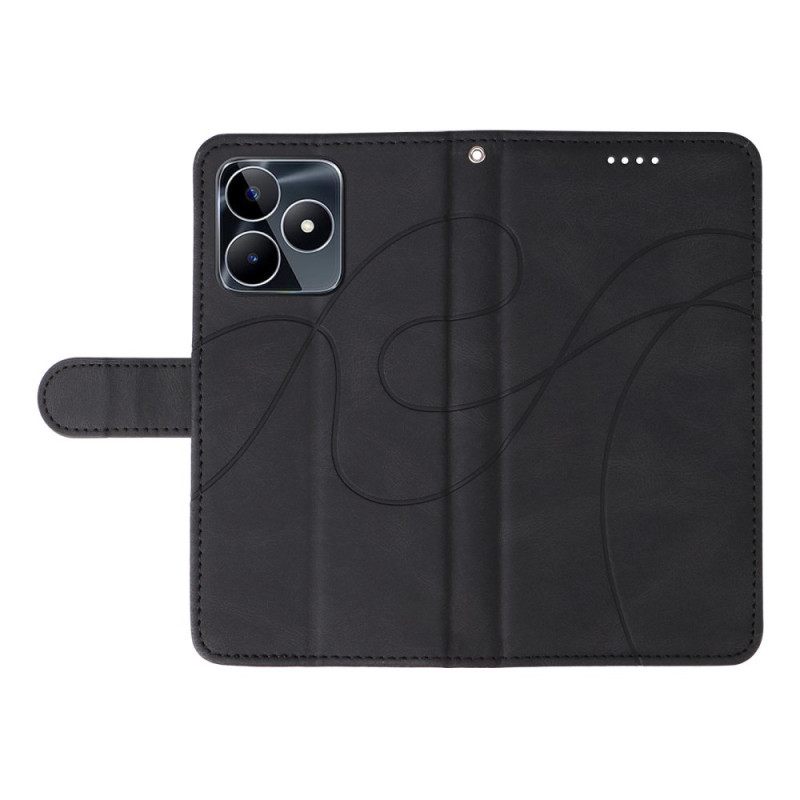 Folio-hoesje Realme C53 Golvende Lijnen