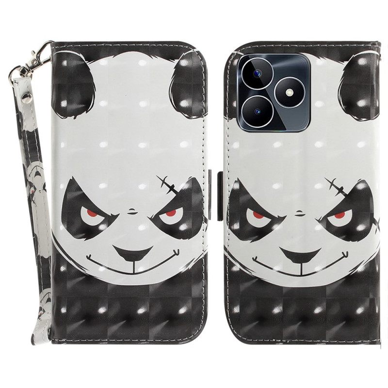 Folio-hoesje Realme C53 Telefoonhoesje Boze Panda