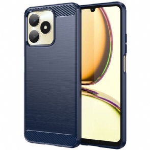 Hoesje Voor Realme C53 Geborsteld Koolstofvezel
