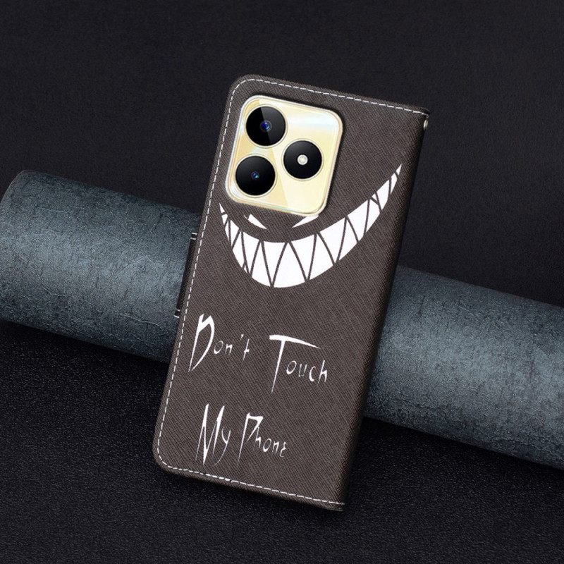 Leren Hoesje Realme C53 Evil Phone Bescherming Hoesje