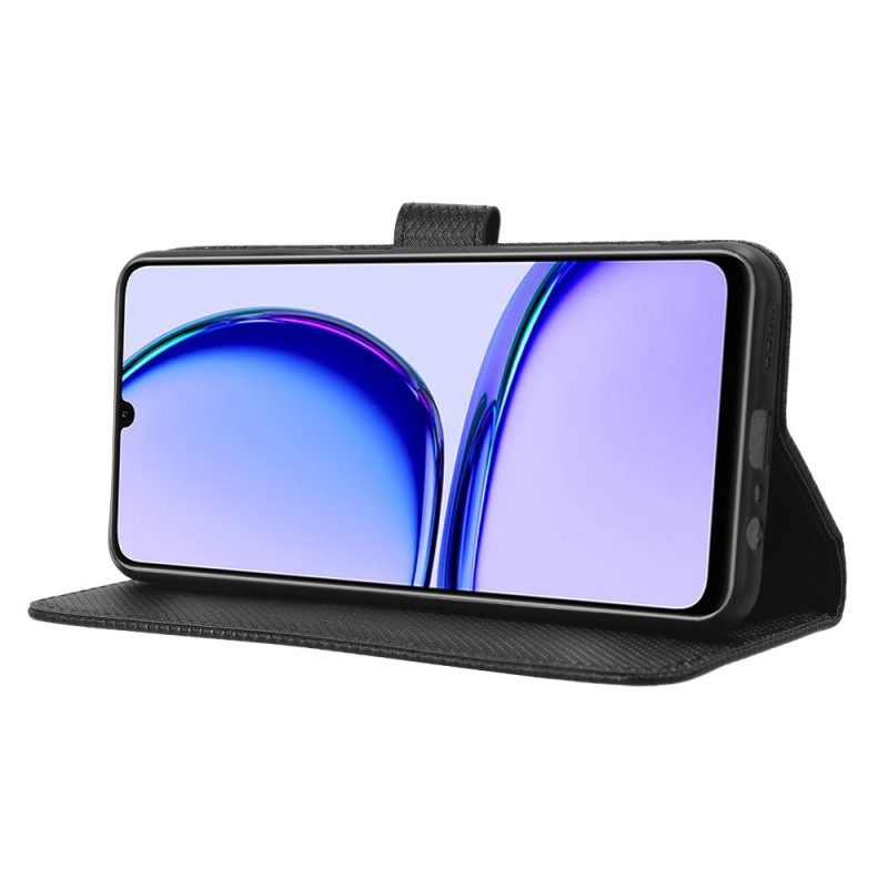 Leren Hoesje Voor Realme C53 Gestructureerd Met Bandje