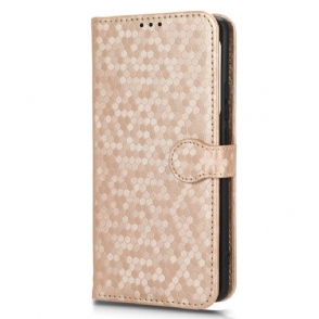 Leren Hoesje Voor Realme C53 Glitterstippen Met Koord