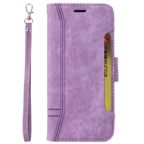 Leren Hoesje voor Vivo Y35 Betopnice Kaarthouder Vooraan
