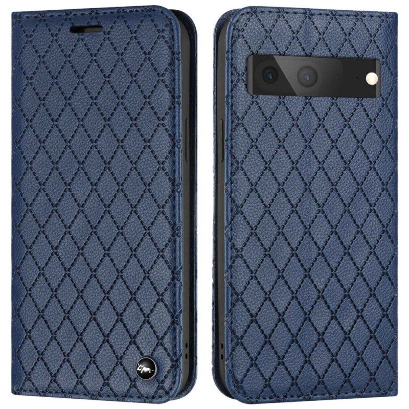 Bescherming Hoesje voor Google Pixel 7 Folio-hoesje Rfid-diamanten