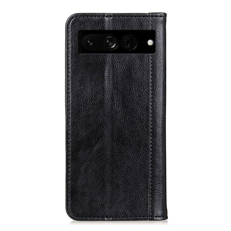 Bescherming Hoesje voor Google Pixel 7 Pro Folio-hoesje Gespleten Leer