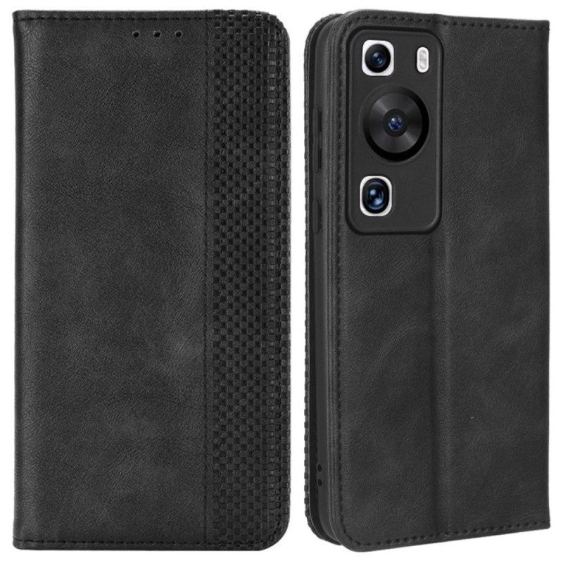 Bescherming Hoesje voor Huawei P60 Pro Folio-hoesje Gestileerde Lederen Stijl