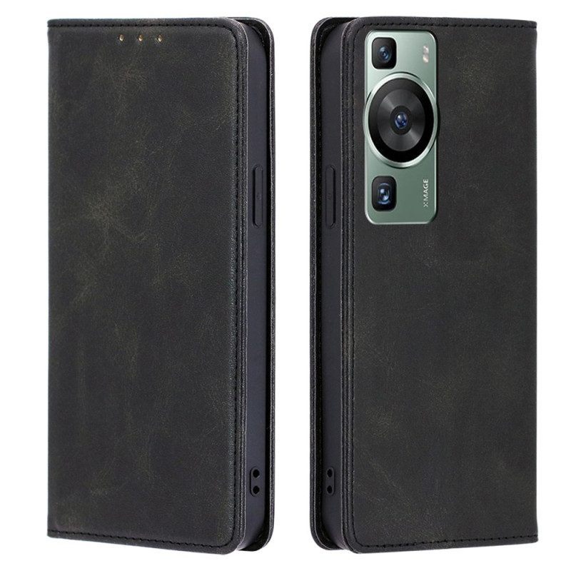 Bescherming Hoesje voor Huawei P60 Pro Folio-hoesje Kuittextuur