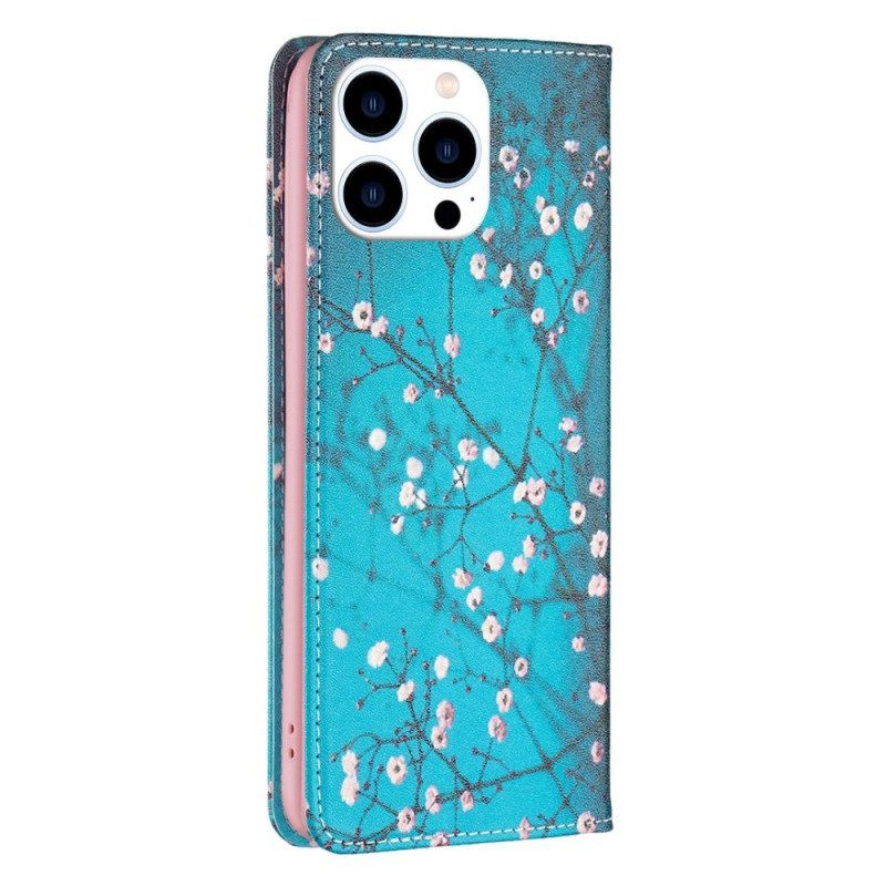 Bescherming Hoesje voor iPhone 14 Pro Folio-hoesje Floraliën