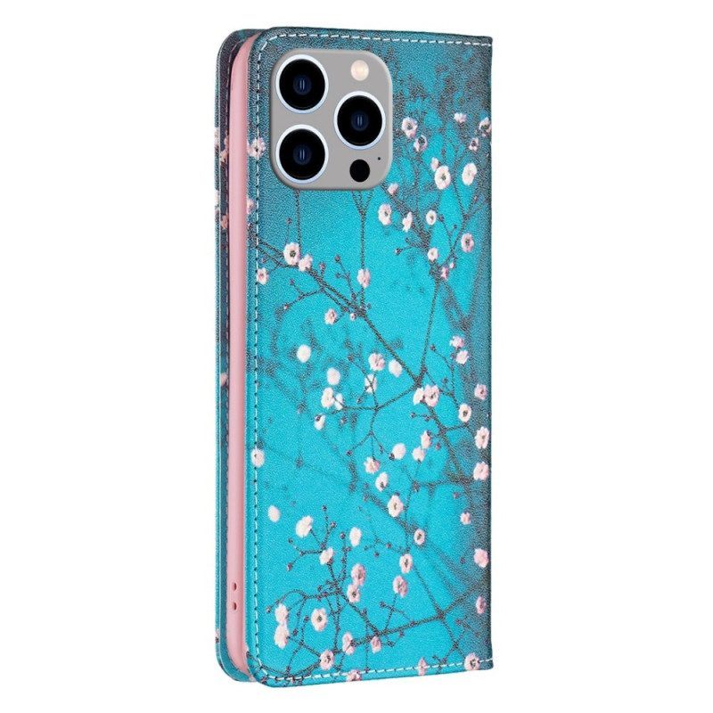 Bescherming Hoesje voor iPhone 14 Pro Max Folio-hoesje Floraliën