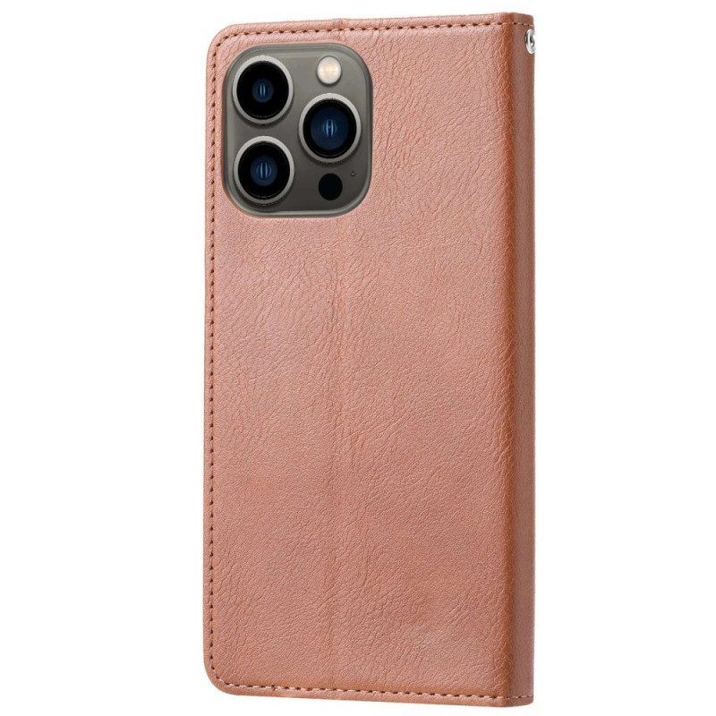 Bescherming Hoesje voor iPhone 14 Pro Max Folio-hoesje Kaarthouder Van Imitatieleer