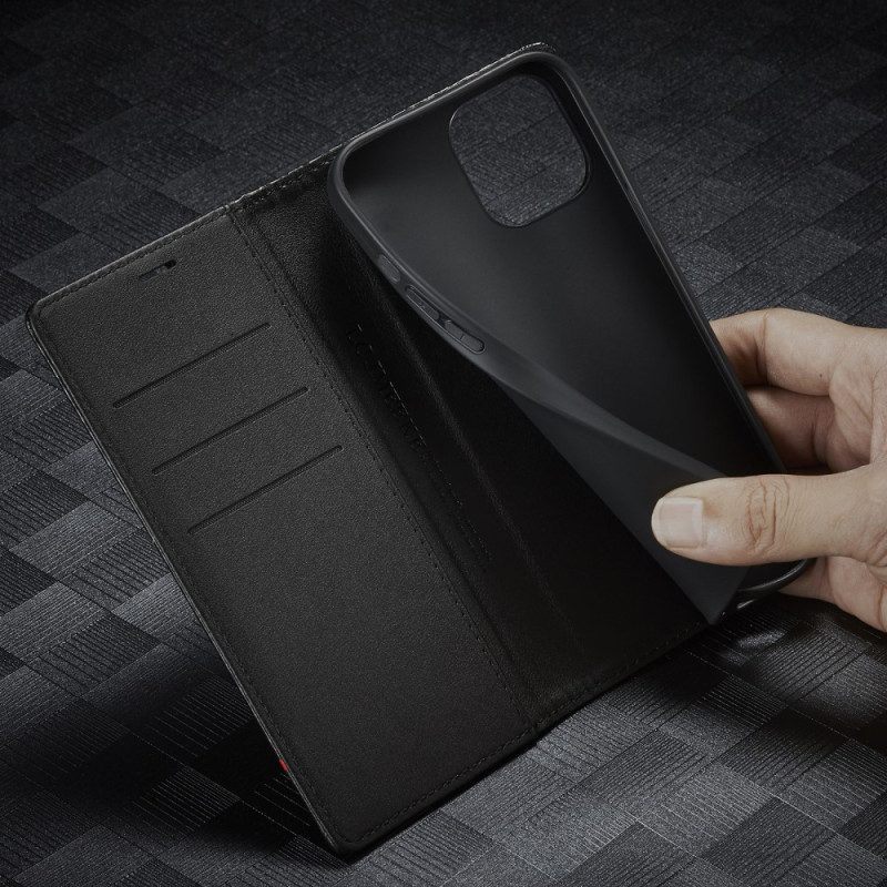 Bescherming Hoesje voor iPhone 15 Plus Folio-hoesje Koolstofvezel Lc.imeeke