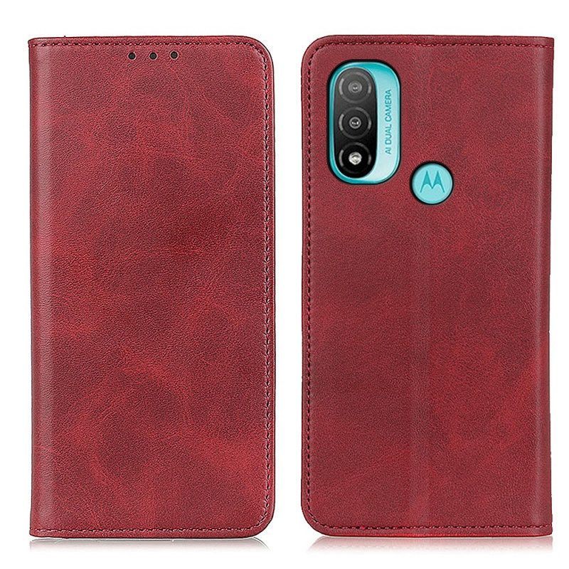 Bescherming Hoesje voor Moto E40 / E30 / E20 Folio-hoesje Elegantie Splitleer