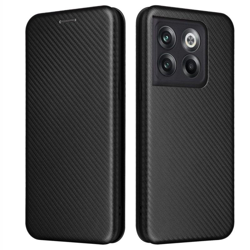 Bescherming Hoesje voor OnePlus 10T 5G Folio-hoesje Koolstofvezel