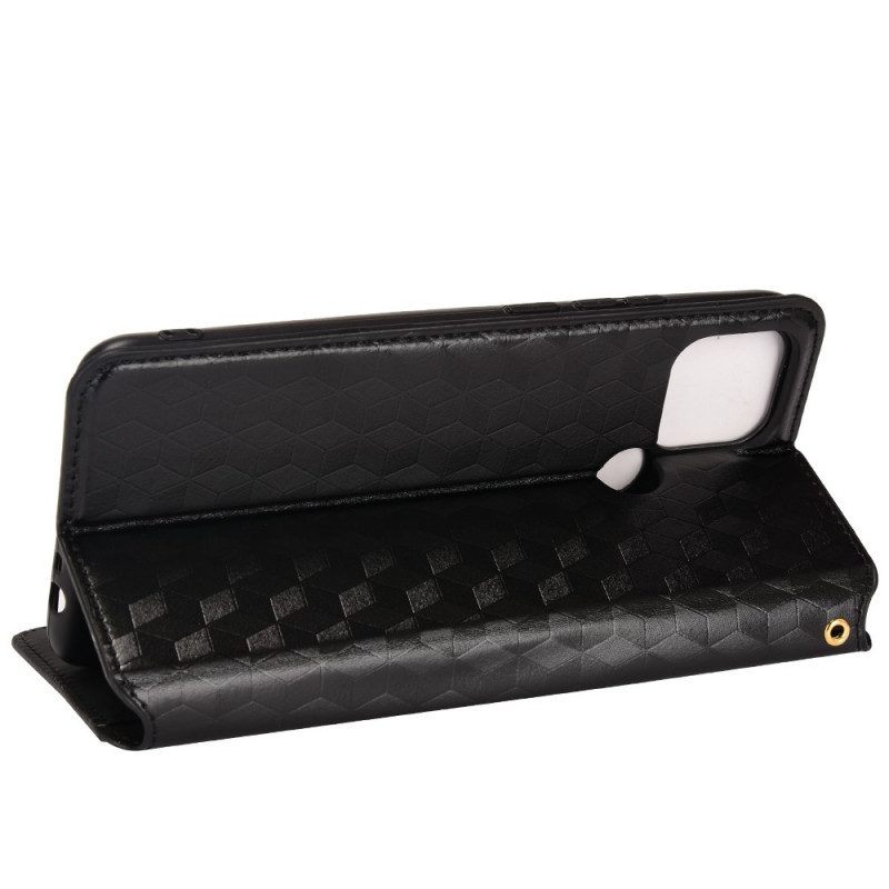 Bescherming Hoesje voor Oppo A15 Folio-hoesje Diamant Leereffect