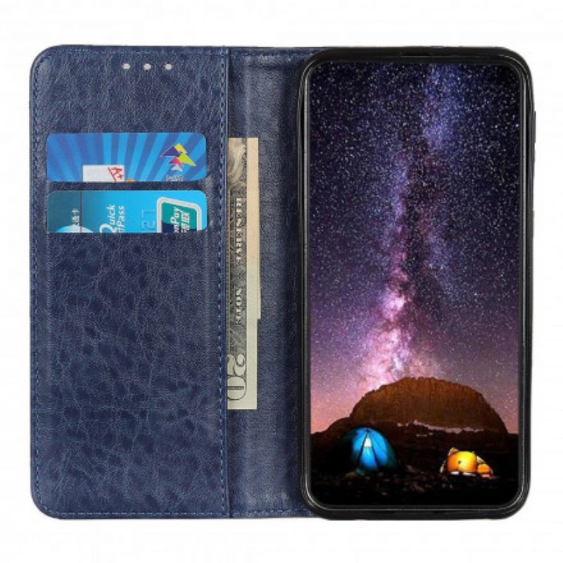 Bescherming Hoesje voor Oppo A54 5G / A74 5G Folio-hoesje Gespleten Lederen Textuur
