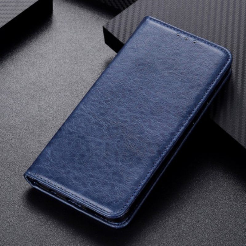 Bescherming Hoesje voor Oppo A54 5G / A74 5G Folio-hoesje Gespleten Lederen Textuur