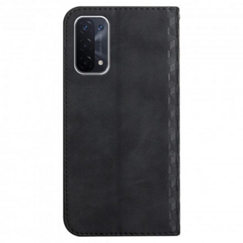 Bescherming Hoesje voor Oppo A54 5G / A74 5G Folio-hoesje Kubieke Stijl Skin-touch