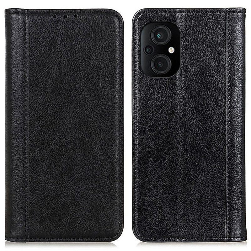 Bescherming Hoesje voor Poco M5 Folio-hoesje Gespleten Leer