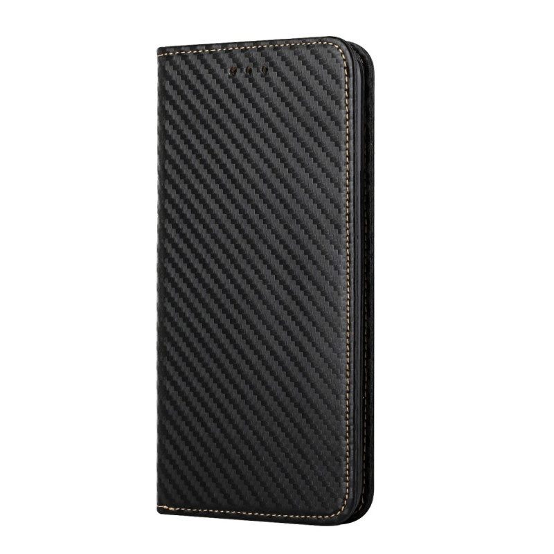 Bescherming Hoesje voor Samsung Galaxy A54 5G Met Ketting Folio-hoesje Stijl Van Koolstofvezel Met Bandjes