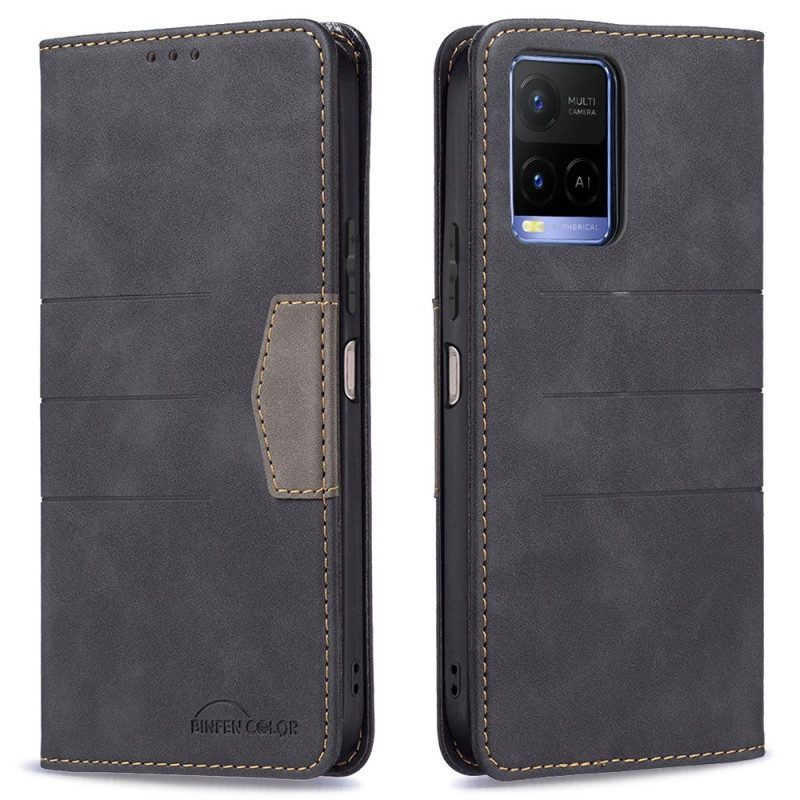 Bescherming Hoesje voor Vivo Y33s Folio-hoesje Binfen-kleur