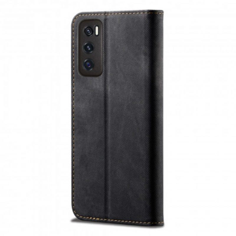 Bescherming Hoesje voor Vivo Y70 Folio-hoesje Spijkerstof