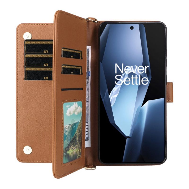 Bescherming Hoesje Oneplus 13r Stijlvol Met Bandje En Schouderband