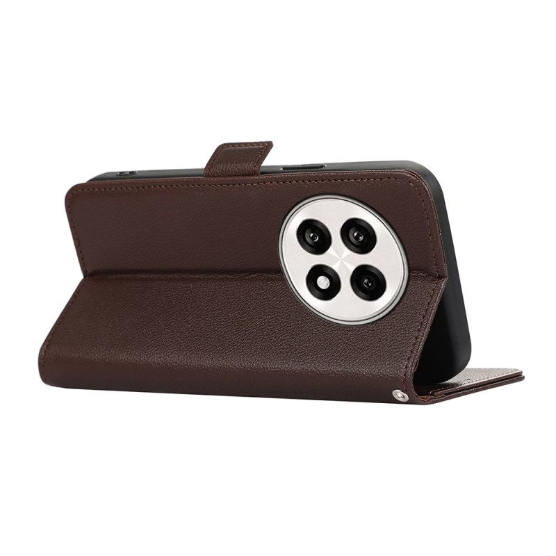 Flip Case Leren Oneplus 13r Gebakken Effect Abeel