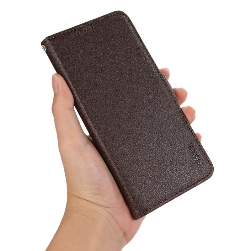 Flip Case Leren Oneplus 13r Gebakken Effect Abeel