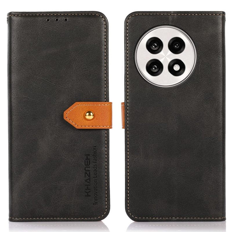 Flip Case Leren Oneplus 13r Khazneh Gouden Sluiting