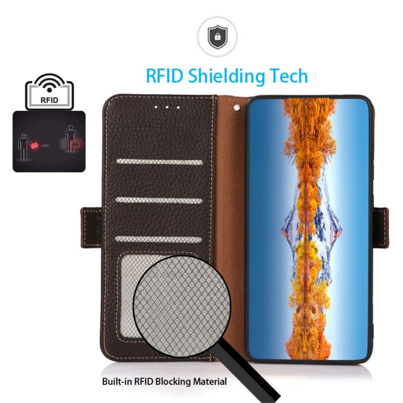 Folio-hoesje Oneplus 13r Khazneh Leer Rfid-bescherming