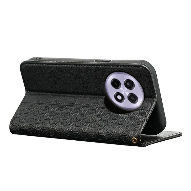 Folio-hoesje Oneplus 13r Portemonnee Met Bandje Met Ruitpatroon Bescherming Hoesje