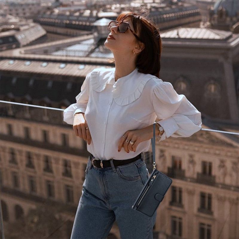 Leren Hoesje Oneplus 13r Portemonnee Met Bandje