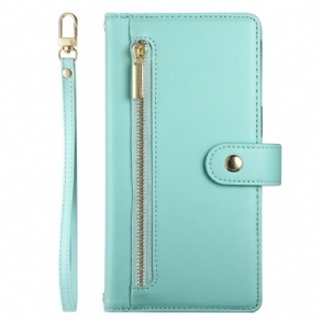 Leren Hoesje Oneplus 13r Portemonnee Met Riem En Schouderband Bescherming Hoesje