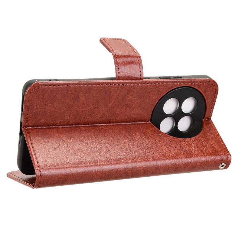 Leren Hoesje Voor Oneplus 13r Opvallend Imitatieleer